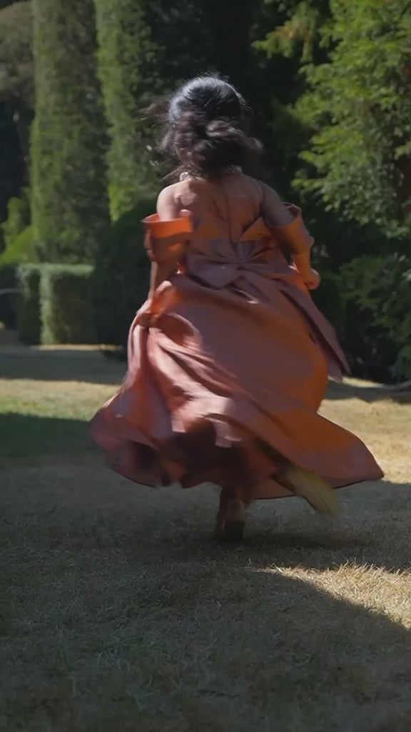 Rosalie rose-gold occasion gown — silent video